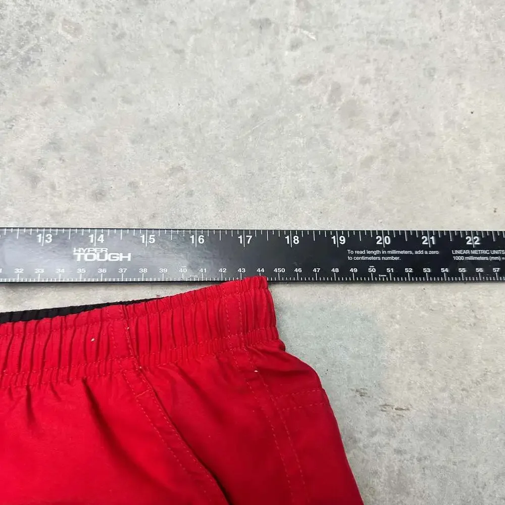 Speedo Vintage Red Nylon Swim Trunks - Large